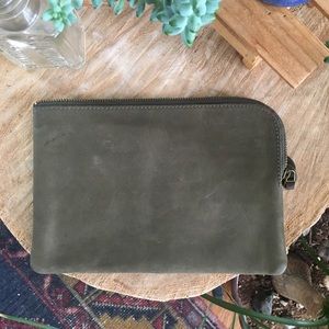 Madewell Leather pouch clutch